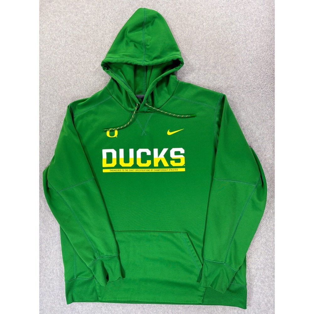 Oregon Ducks Nike Therma Fit Campus Hoodie Sweatshirt (Men's 2XL) Green